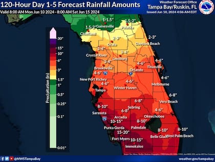 Las precipitaciones en el sur de Florida alcanzarán niveles récord en estos cinco días