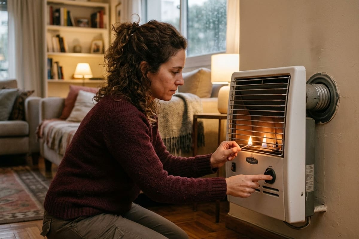 Las precuaciones para utilizar las estufas en invierno (imagen ilustrativa generada con IA)