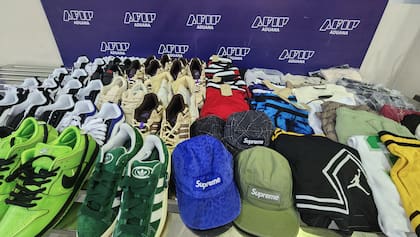 Las prendas y zapatillas sin declarar