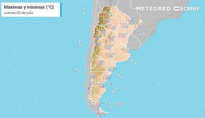 Las previsiones de las temperaturas máximas y mínimas para este jueves 3 de julio