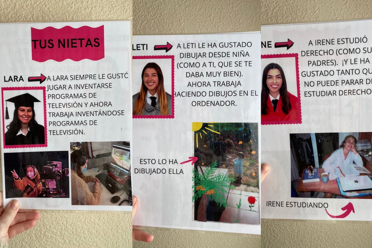 Las primas se inventaron una ingeniosa idea para que su abuela siempre las recuerde Foto: Twitter