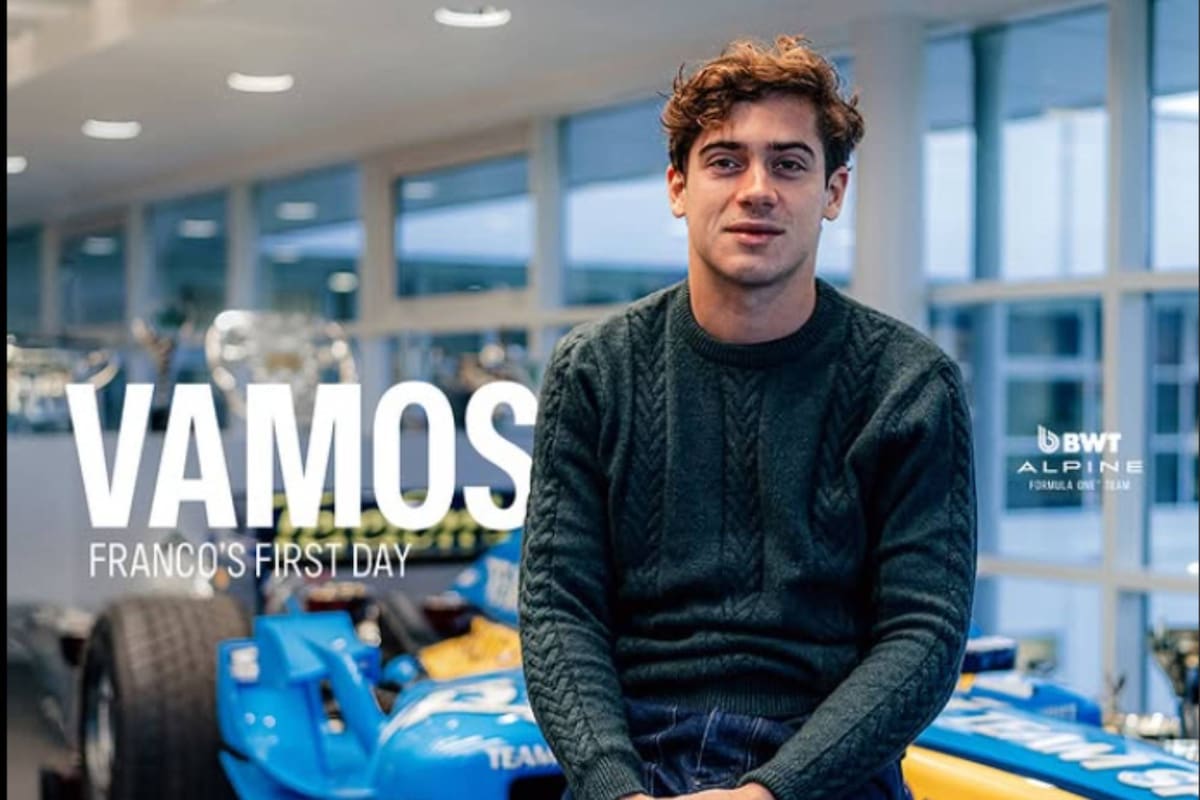 Las primeras imágenes de Franco Colapinto en Alpine