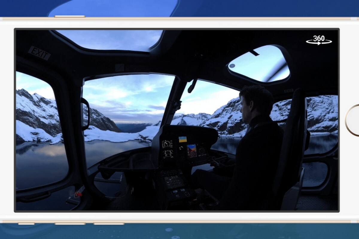 Las primeras producciones con animaciones panorámicas que se repiten una y otra vez fueron realizadas para promocionar la última película de la saga Mission Impossible