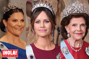 Las princesas Victoria y Sofía y la reina Silvia de Suecia enjoyadas para la comida de gala