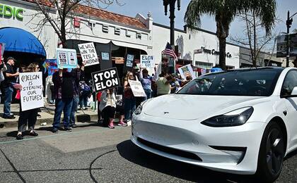 Las protestas contra Musk y Tesla fueron especialmente intensas en California.