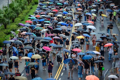 Las protestas de ayer en Hong Kong