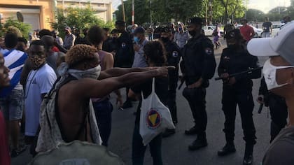 Las protestas en La Habana (Crédito: Diario de Cuba)