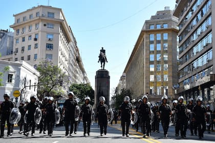 Las protestas hoy en el microentro