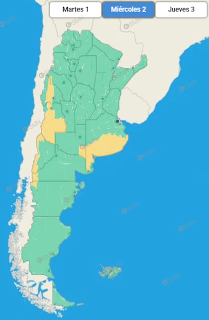 Las provincias afectadas