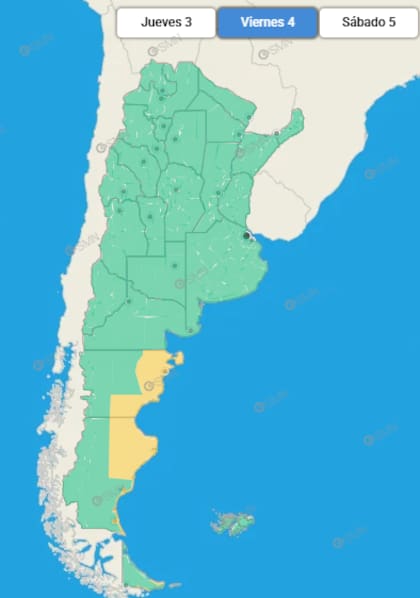 Las provincias afectadas