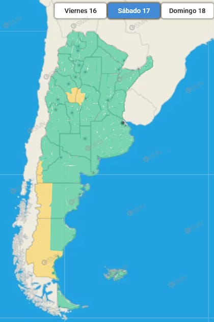 Las provincias bajo alerta según el SMN