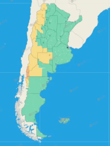 Las provincias bajo alertas para este viernes