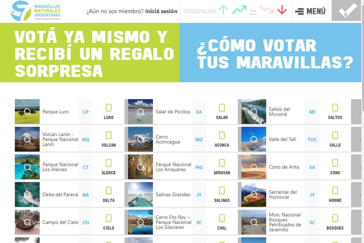 Las provincias se disputan un lugar en las Nuevas 7 Maravillas del Mundo