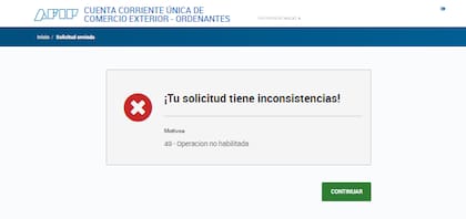 Las quejas de los usuarios que sobre la cuenta corriente única de comercio exterior, que es un sistema de consulta y registro de operaciones cambiarias para comprar los dólares al Banco Central