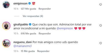 Las reacciones en las redes no tardaron en aparecer (Captura: Instagram @emipinson)