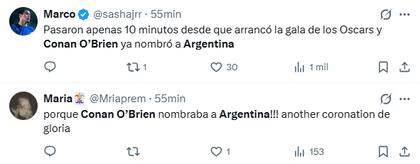 Las reacciones en las redes tras el comentario de Conan O'Brien sobre la Argentina (Foto: Captura de X)