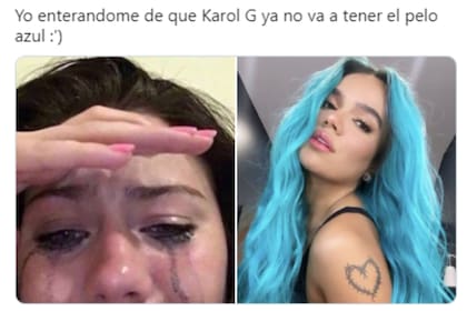Las reacciones en redes sociales por la nueva imagen de Karol G (Crédito: Twitter)