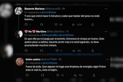 Las reacciones en Twitter apuntaron contra Martina (Captura Twitter)