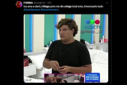 Las reacciones por el ingreso de Thiago y Daniela estallaron en las redes sociales (Captura x)