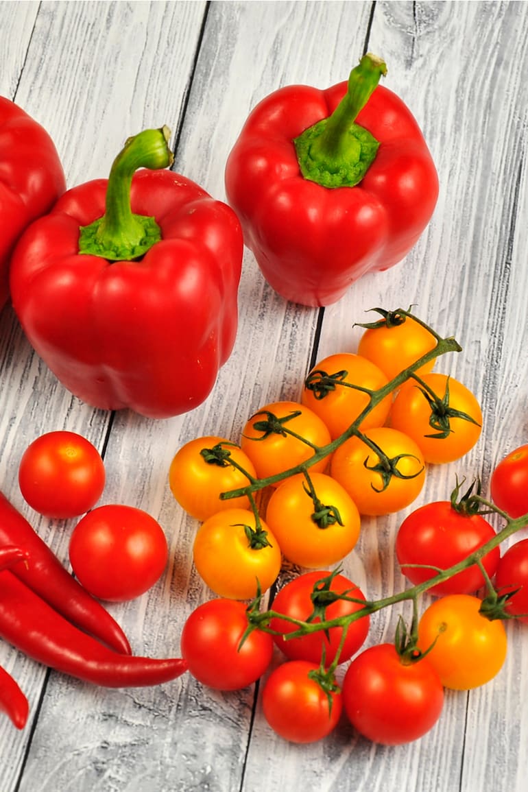 Las recetas que llevan tomates, ajíes o pimientos (ají morrón) ayudan a tolerar las altas temperaturas.