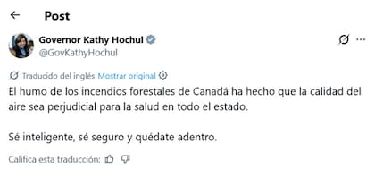 Las recomendaciones de Hochul debido a las alertas que se mantienen vigentes en todo el estado de Nueva York