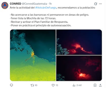 Las recomendaciones emitidas por la Conred