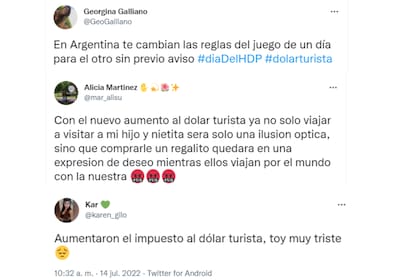 Las redes sociales se hicieron eco del aumento (Captura Twitter)