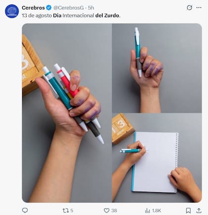 Las redes sociales se llenaron de memes por el Día Internacional de los Zurdos (Captura: X)