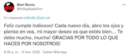 Las redes sociales se llenaron de saludos para el Indio Solari