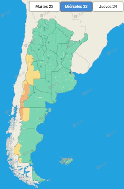 Las regiones afectadas