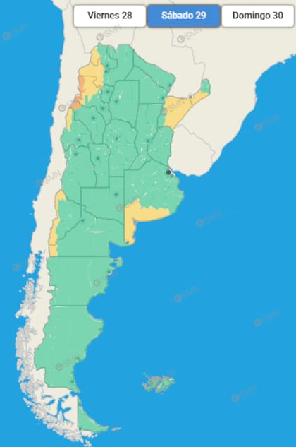 Las regiones afectadas