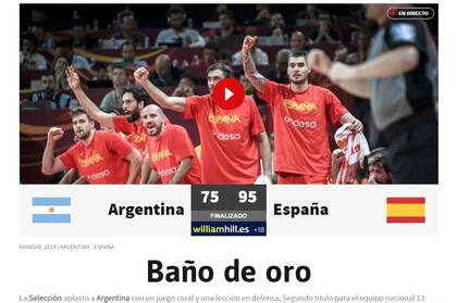 El diario AS, de Madrid. Las repercusiones de la caída de Argentina en el mundo.