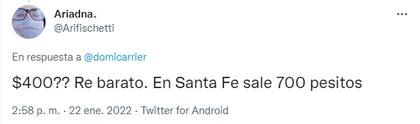 Las repercusiones del tuit sobre la inflación en entradas de cine (Twitter)