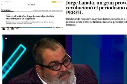 Las repercusiones en los diarios del mundo de la muerte de Jorge Lanata