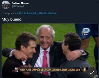 Las respuestas al comentario de Angelici sobre la final de la Libertadores. Crédito: Twitter