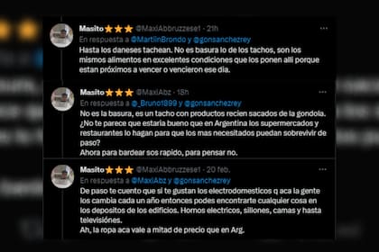 Las respuestas que dio el joven de Lanús sobre lo que se encuentra en los tachos de Dinamarca (Foto: Twitter @maxiabz)