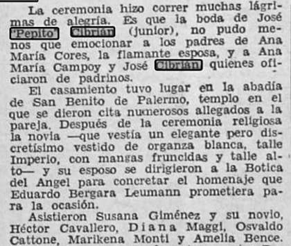 Las revistas de la época se hicieron eco de la historia de amor