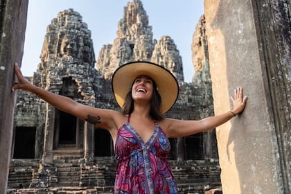 Las ruinas de los antiguos templos en Camboya