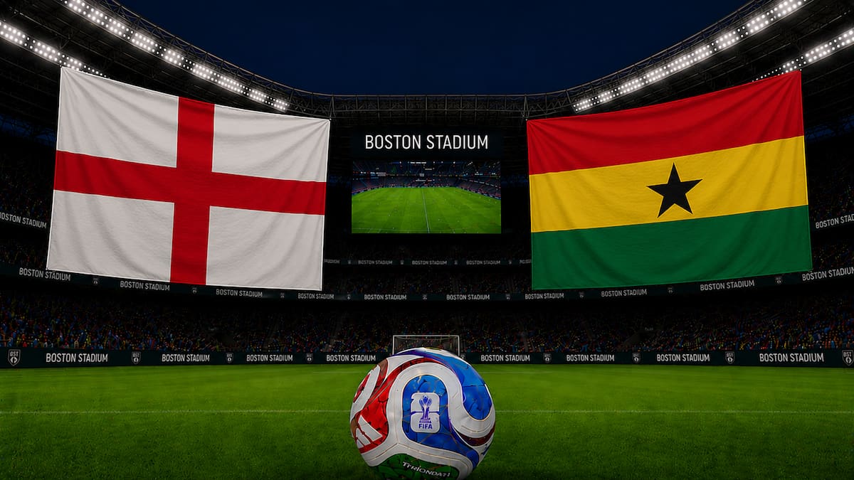 Inglaterra x Gana AO VIVO Copa do Mundo de 2026: horário, TV e escalações