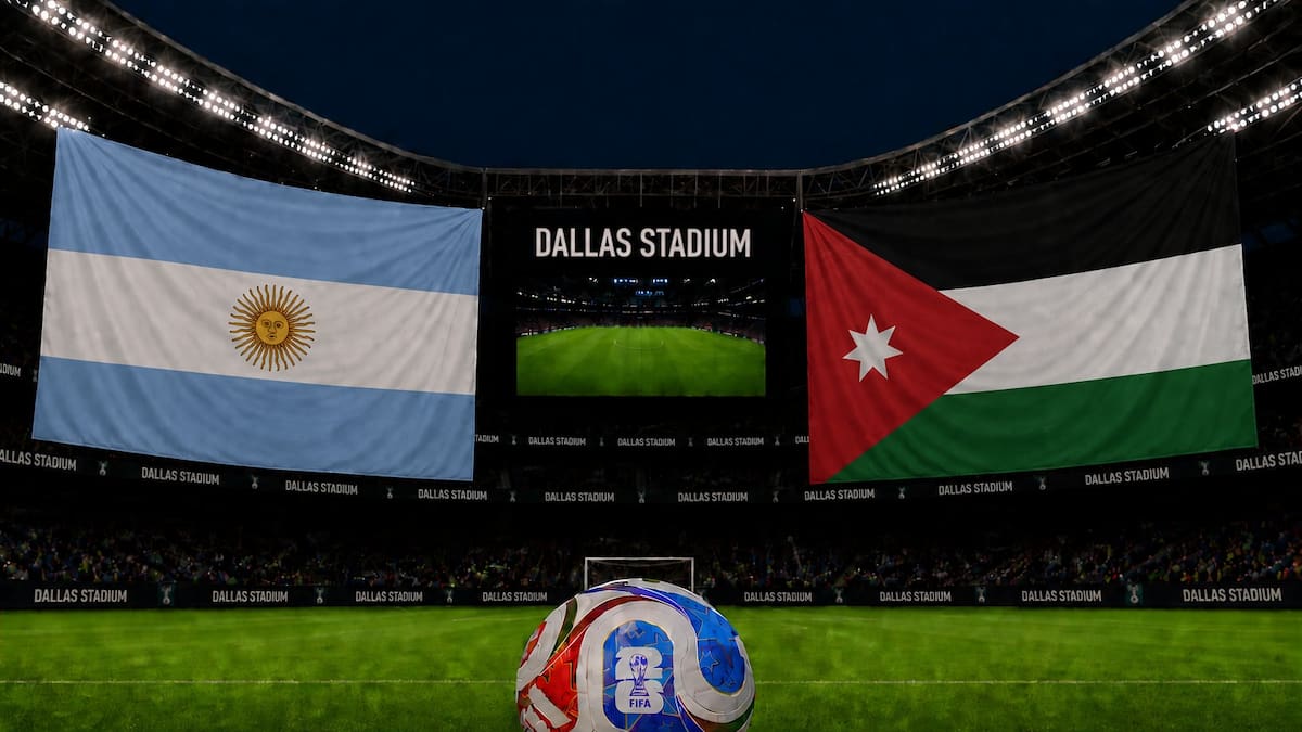 Argentina x Jordânia AO VIVO pela Copa do Mundo de 2026: horário, TV e escalações
