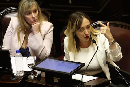 Las senadoras kirchneristas Juliana Di Tullio y Anabel Fernández Sagasti