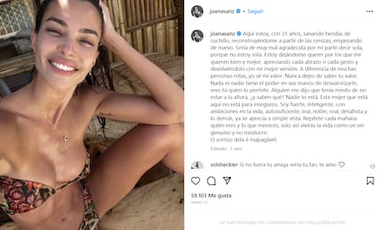 Las sentidas palabras de Joana Sanz al cumplir 31 años