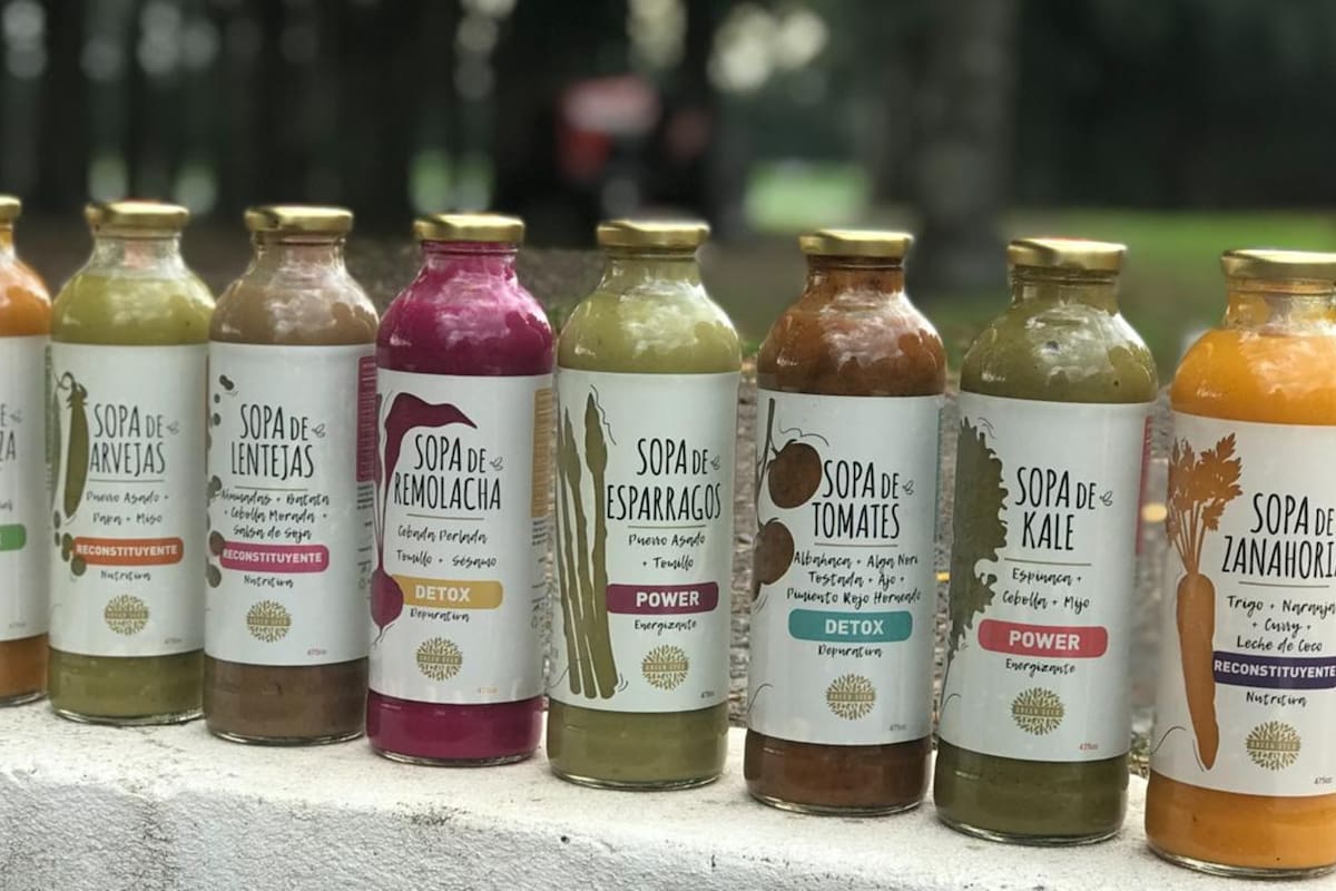 Las sopas embotelladas Green Seed