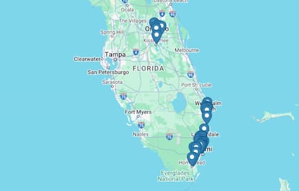 Las sucursales de President Supermarket en Florida