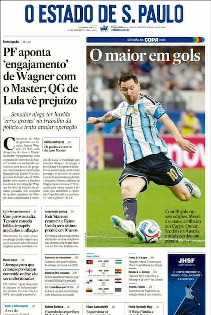 Las tapas de los diarios del mundo tras el triunfo de la Selección Argentina frente a Austria en el Mundial de fútbol 2026