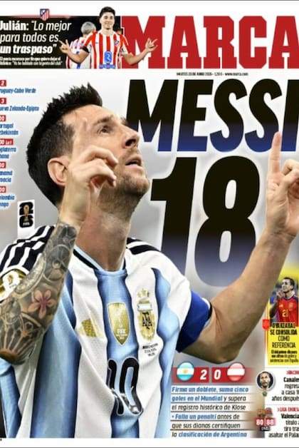 Las tapas de los diarios del mundo tras el triunfo de la Selección Argentina frente a Austria en el Mundial de fútbol 2026