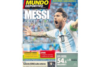 Las tapas de los diarios deportivos del mundo hablan de Messi y la clasificación