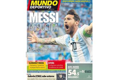Las tapas de los diarios deportivos del mundo hablan de Messi y la clasificación
