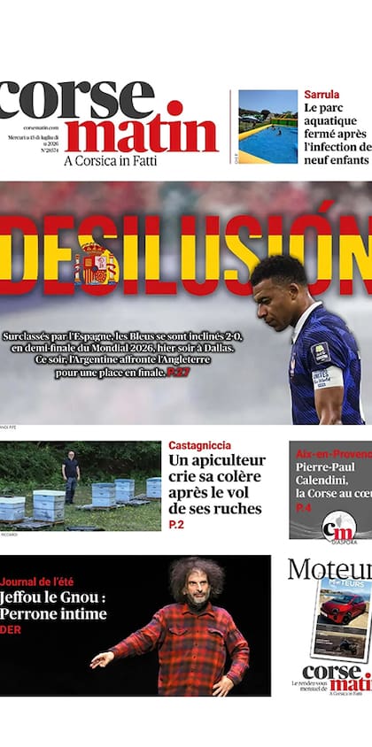 Las tapas de los diarios franceses tras la derrota ante España en el Mundial 2026