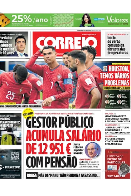 Las tapas de los diarios luego del primer partido de Portugal en el Mundial 2026